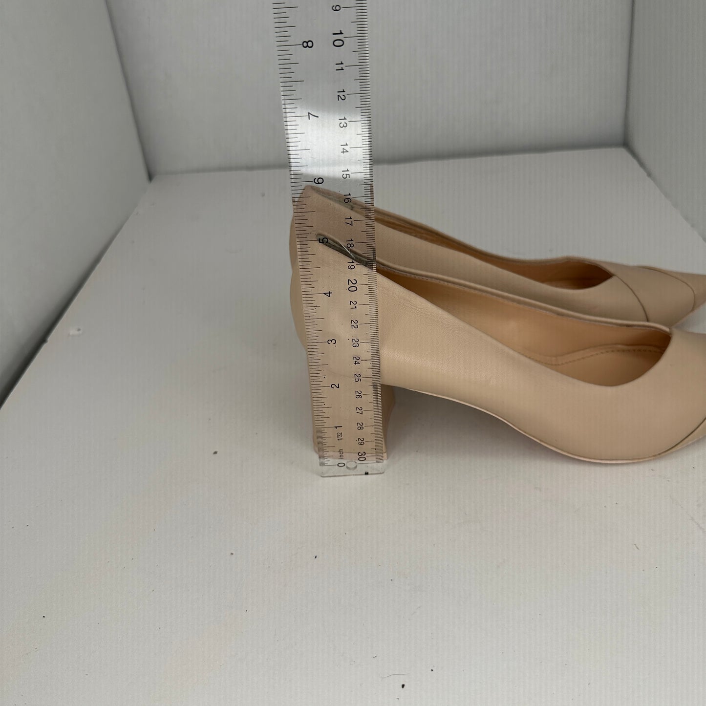 AGL Tracy Block Heels Cream/Off-White Slip On Supportive 2" Heel Lightweight Pointed Toe