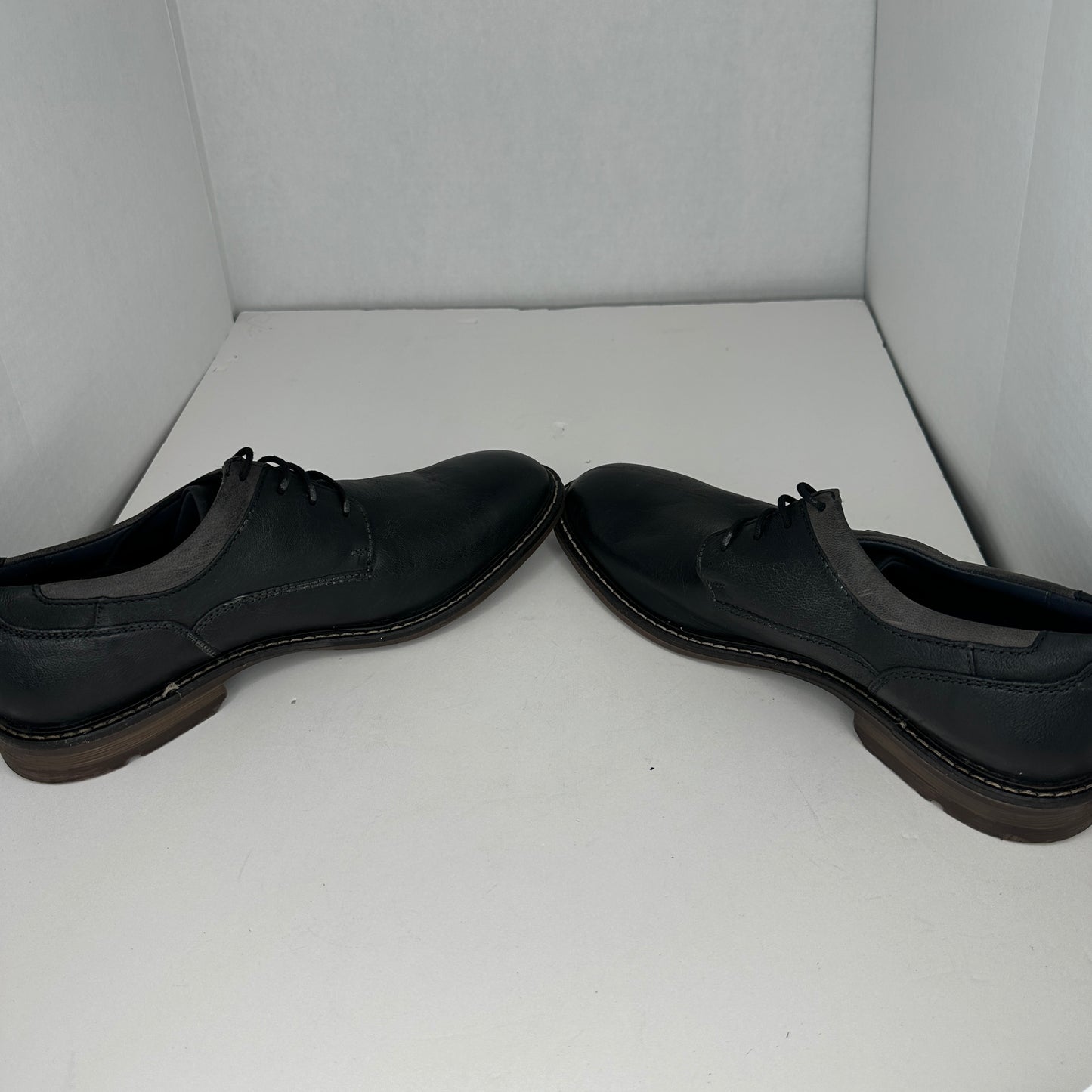 Josef Seibel Earl 05 Black-Brown Oxford Loafers Pointed Toe Cap Leather Outter Rubber Outsole Luxurious