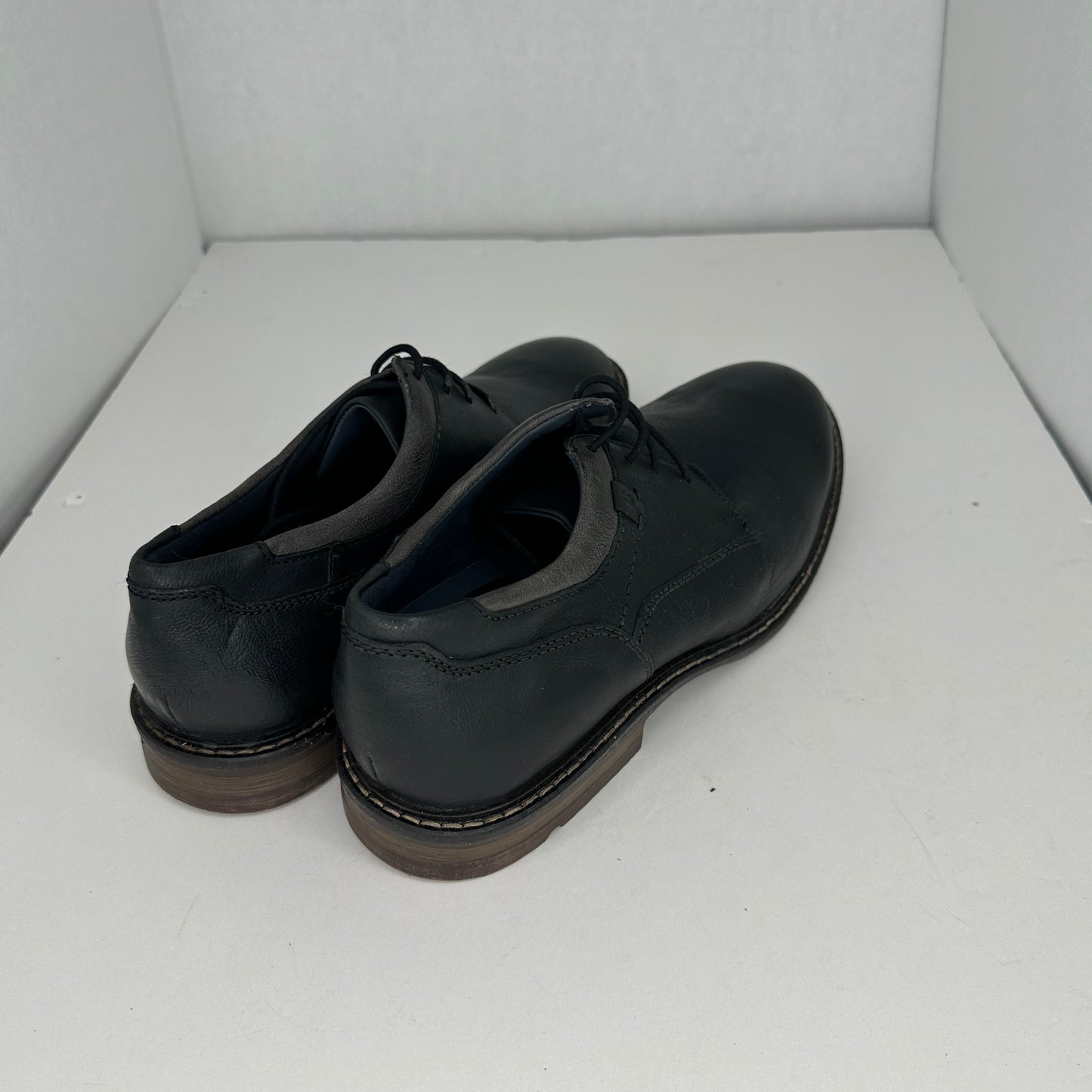 Josef Seibel Earl 05 Black-Brown Oxford Loafers Pointed Toe Cap Leather Outter Rubber Outsole Luxurious