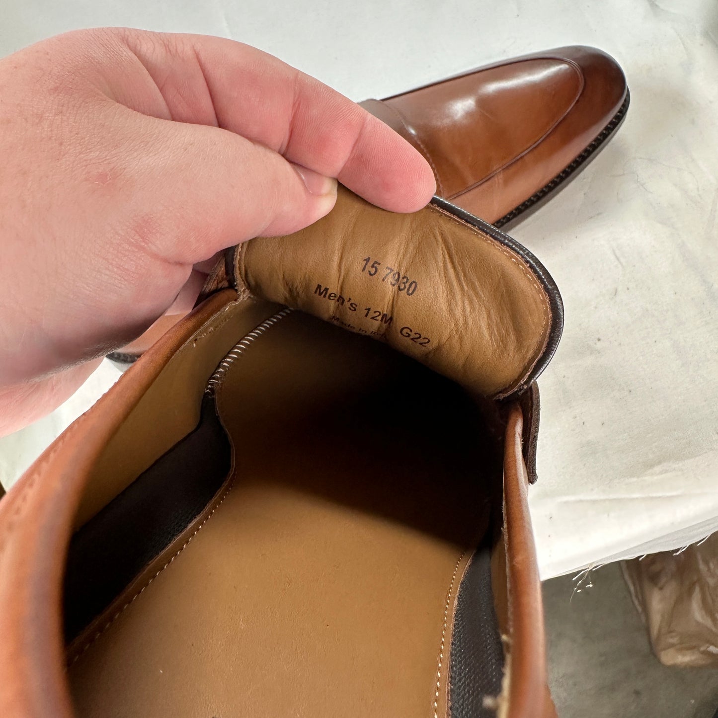 Johnston & Murphy Formal Dress Shoe Shiny Brown Slip On Shiny Leather Brown Unique Design Padded