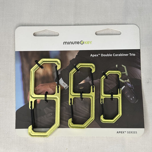 Minute Key Black Apex Double Carabiner Trio 3 Pack