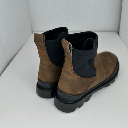 Camper Comfort Boots Brown and Black Slip On Lightweight Comfort All Weather Cap Toe