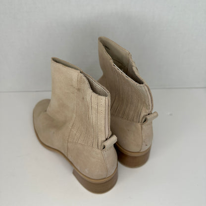 Dolce Vita Suede H2O Boots Beige Slip On 2" Heel Beige Ankle High Accents