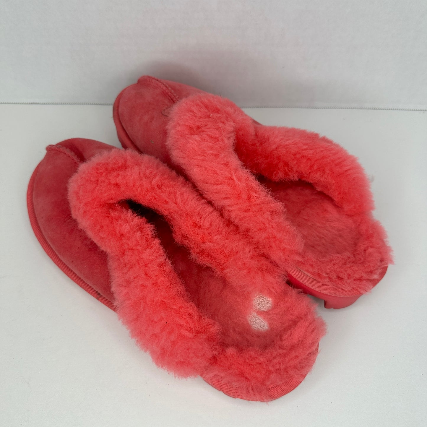 Ugg Coquette Slippers Hot Pink Fuzzy Insulated Slip On Lightweight Comfy All Weather