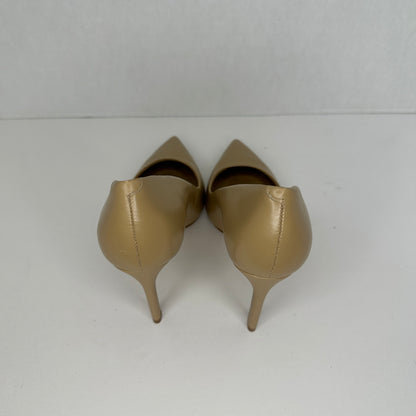 Schultz Extra High Heel Beige/Cream Slip On Leather Stiletto Cap Toe Lightweight