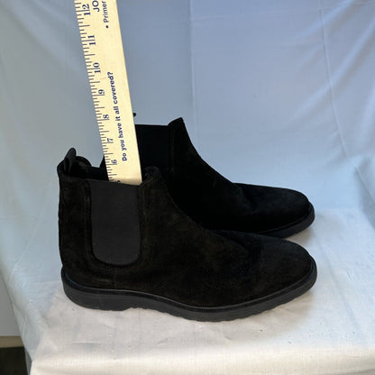 Zara Black Velvet Mens Dress Boots Slip On Style