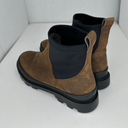 Camper Comfort Boots Brown and Black Slip On Lightweight Comfort All Weather Cap Toe