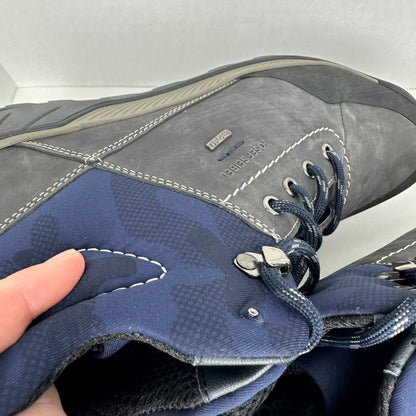 Josef Seibel Hiking Boots Gray, Blue, Silver Lace Up Waterproof Weatherproof Hiking/Outdoor Arch Support and Comfortable