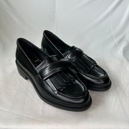 Geox Walk Pleasure Ultra Comfort Dress Shoes Black Lightweight Hidden Heel Shiny Leather Genuine Italian Made in Italy