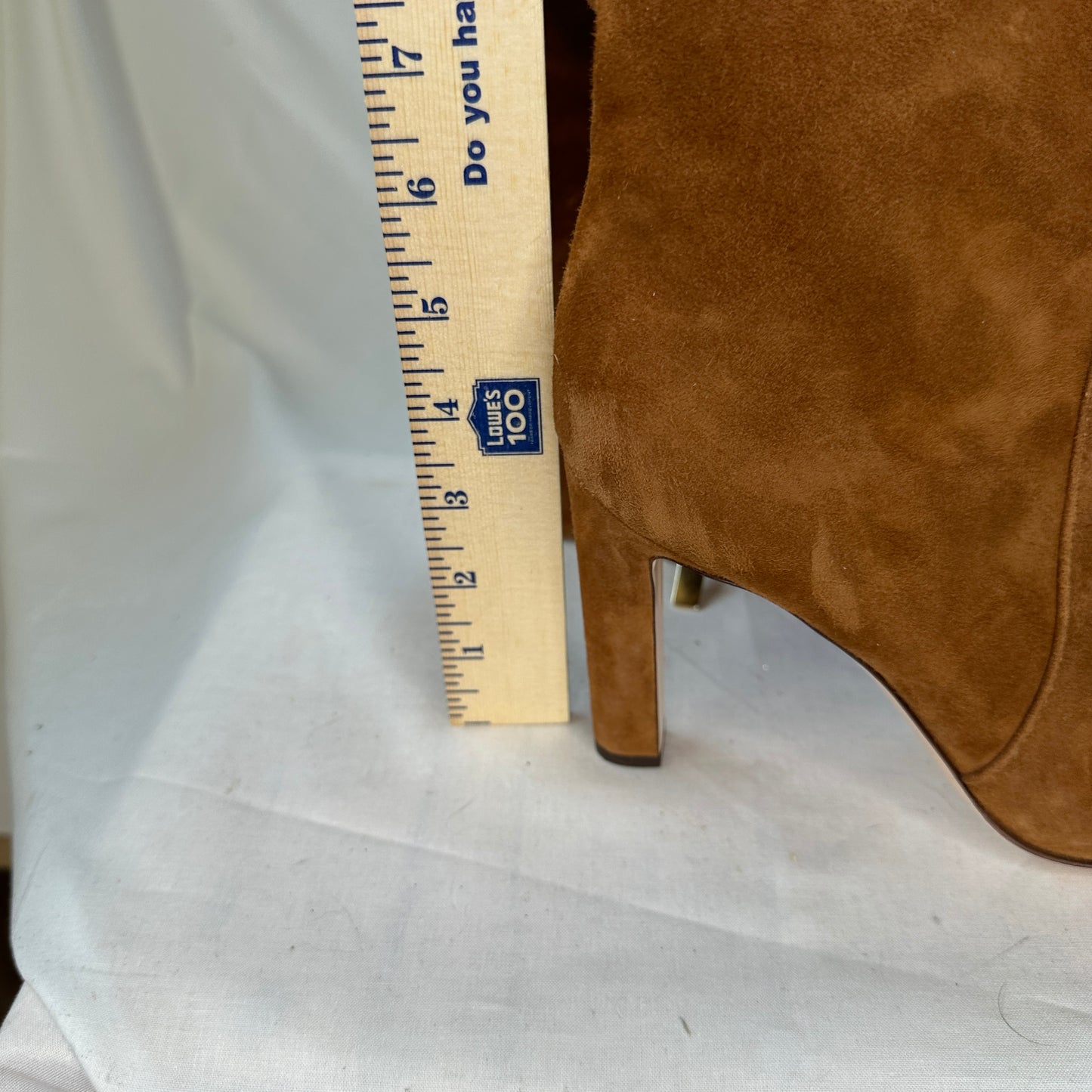 AGL Suede Knee High Boots Brown and Beige Suede 16" High Tube Full Height Zipper 3.5" Heel Made in Italy