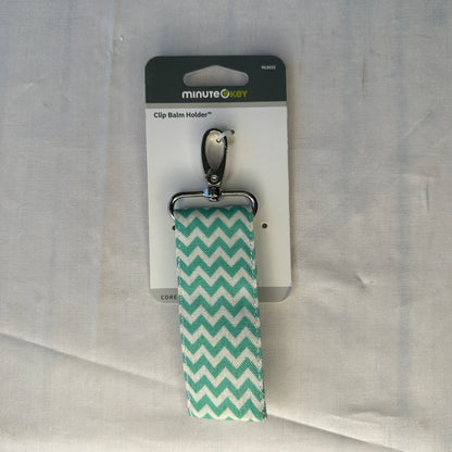 Minute Key Clip Balm Holder with Carabiner Latch - Green and White