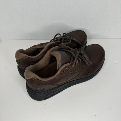 New Balance Mens Brown and Black Soft Leather Lightweight Lace Up Made in Vietnam Arch Support