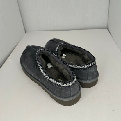 Ugg Tasman Slippers Gray and White Insulated Soft Sheepskin Slip On Closed Toe Lightweight