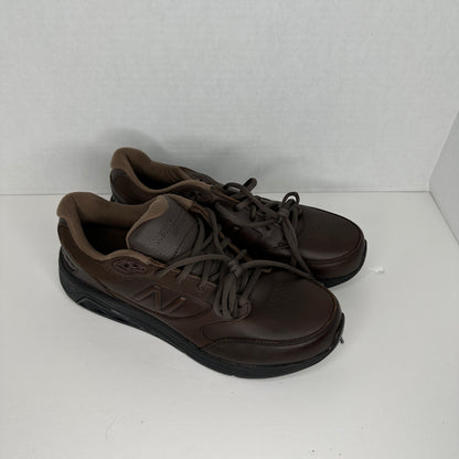 New Balance Mens Brown and Black Soft Leather Lightweight Lace Up Made in Vietnam Arch Support