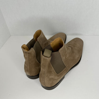 Hugo Boss Chelsea Boots Brown Slip On Suede 5" Calf Tube Hand Made Supportive