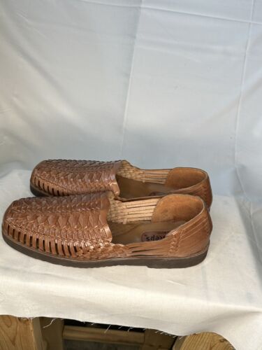 Authentic Hispanic Huarache Sandals Leather Sandal Slippers Hand Woven And Made