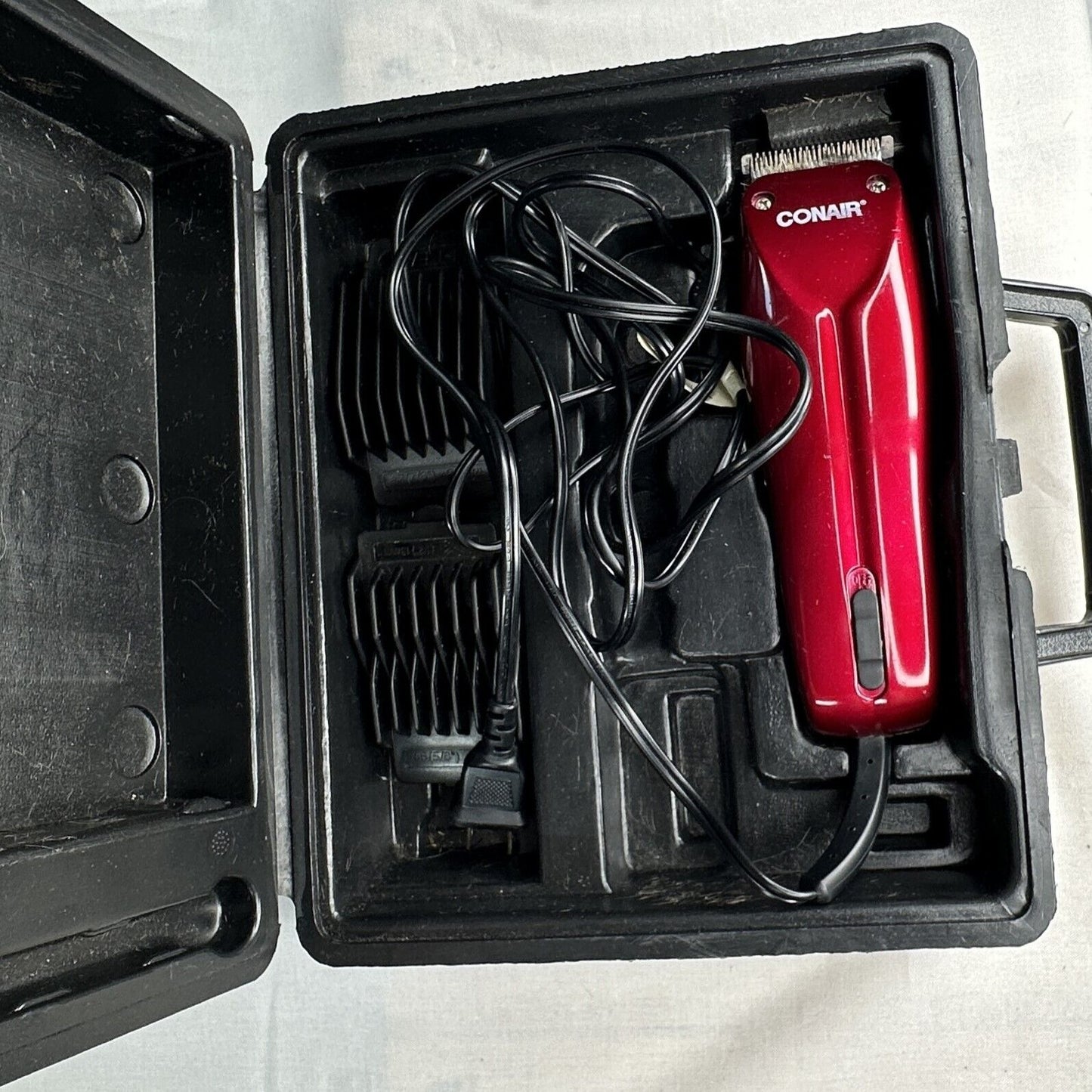 Conair Red Hair Trimmers HC275WR *Tested Working* Multiple Lengths Kit and Case