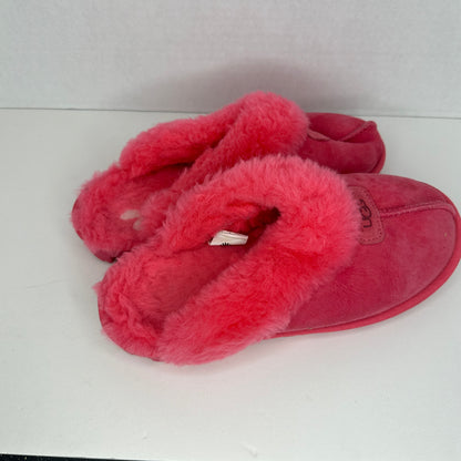 Ugg Coquette Slippers Hot Pink Fuzzy Insulated Slip On Lightweight Comfy All Weather