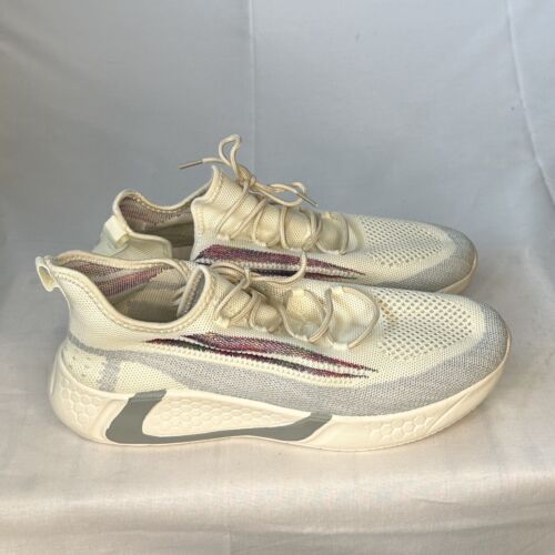 White And Colorful Kanye Knock Offs Lace Up Size 10.5 Breathable Fabric